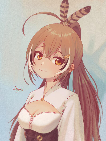 Illustration of the Hololive EN VTuber Nanashi Mumei.